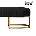 Ver imagem 3 de Recamier Glow 110cm Puff Moderno Premium Sala e Quarto:preto