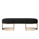 Ver imagem 2 de Recamier Glow 110cm Puff Moderno Premium Sala e Quarto:preto