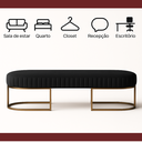 Ver imagem 6 de Recamier Glow 110cm Puff Moderno Premium Sala e Quarto:preto
