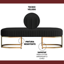 Ver imagem 4 de Recamier Glow 110cm Puff Moderno Premium Sala e Quarto:preto