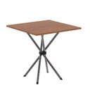 Ver imagem 4 de Conjunto de Mesa Tubular 70cm x 70cm Tampo MDF com 4 Cadeiras Lívia Prata/Preto/Cinamomo