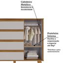 Ver mais imagens de Quarto de Bebê Berço Arredondado 3 em 1 e Cômoda 1 Porta 100% MDF Luly Espresso Móveis Bege/Off White/Amêndoa