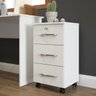 Gaveteiro Multiuso com 3 Gavetas 36 x 65 x 36 Cm Pés Rodízios MDP Branco 0744 - MENU - 1