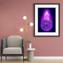 Ver imagem 1 de Quadro Chama Violeta Saint Germain - 60x48cm:madeira Preta