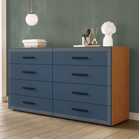 Cômoda Organizadora 150cm com 8 Gavetas 240829 Linha Valência Politorno