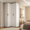 Ver imagem 1 de Guarda-Roupa de Canto Reto 100% MDF 3 Portas Mdf Altezza Clean