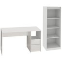 Ver imagem 1 de Escrivaninha e Estante para Escritorio Me4174 Me4150 Branco