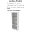 Ver imagem 5 de Escrivaninha e Estante para Escritorio Me4174 Me4150 Branco