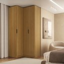 Ver imagem 1 de Guarda-Roupa de Canto Reto 100% MDF 3 Portas Mdf Altezza Clean