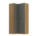 Ver imagem 2 de Guarda-Roupa de Canto Reto 100% MDF 3 Portas Mdf Altezza Clean