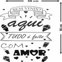 Ver imagem 3 de Adesivo de Parede Decorativo Frase Motivacional Bem Vindo Sorveteria