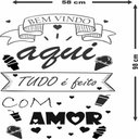 Ver imagem 3 de Adesivo de Parede Decorativo Frase Motivacional Bem Vindo Sorveteria
