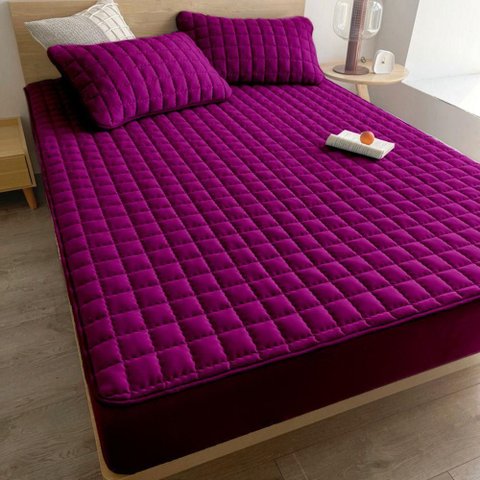 Protetor de Colchão Impermeável Matelado Ultrassônico em Microfibra Solteiro King 1 Peça Vinho