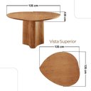 Ver imagem 7 de Sala de Jantar Mesa Selene 135cm Madeira Tampo Laminado Veludo Bege /star Caramelo /imbuia Nat.