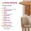 Ver mais imagens de Sala de Jantar Mesa Selene 135cm Madeira Tampo Laminado Veludo Bege /star Caramelo /imbuia Nat.