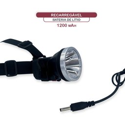 Lanterna Cabeça Led Super Potente Recarregável - 5 Lanterna Cabeça Led Super Potente Recarregável - 5