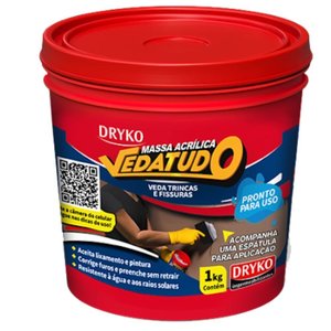 Massa Acrílica Veda Trincas e Fissuras - Vedatrinca-pt - Dryko Veda Trinca e Fissuras - Vedatrinca-p