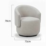 Poltrona Decorativa Giratória Sala de Estar Recepção Linho Jasmine - 3