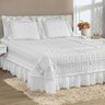 Kit Colcha Madalene Queen 200 Fios 5 Peças - Branco - 1