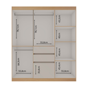 Ver imagem 5 de Guarda-Roupa Casal 7 Portas 2 Gavetas Berna Yescasa Bege/Freijo/White Laca