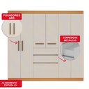 Ver imagem 7 de Guarda-Roupa Casal 7 Portas 2 Gavetas Berna Yescasa Bege/Freijo/White Laca