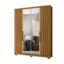 Ver imagem 2 de Guarda Roupa Casal California 4 Portas 3 Gavetas 2 Espelhos Califórnia Marrom/Freijo/Off White