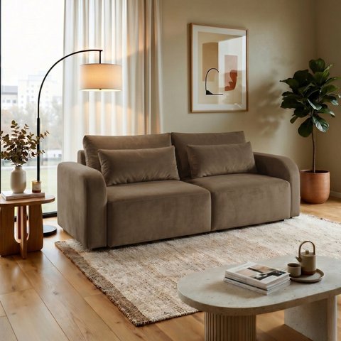 Sofá Cama 4 Lugares Retrátil e Reclinável 276cm Montreal