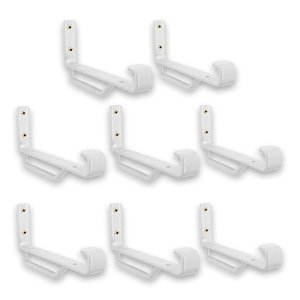 Kit 8 Suporte Zurique Mão Francesa Para Prateleira 15mm Branco