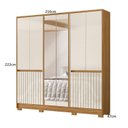 Ver imagem 4 de Guarda Roupa Casal 10 Portas 4 Gavetas com 2 Espelhos Alasca Marrom/Freijo/Off White