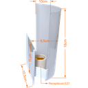 Ver imagem 2 de Kit 4 Arandela Calha Parede C/lente de Polimero Random:liso Martelado/branco