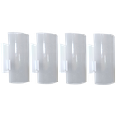 Ver imagem 1 de Kit 4 Arandela Calha Parede C/lente de Polimero Random:liso Martelado/branco