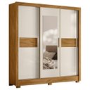 Ver imagem 2 de Guarda Roupa Casal 3 Portas de Correr  2 Gavetas 1 Espelho  Bahamas