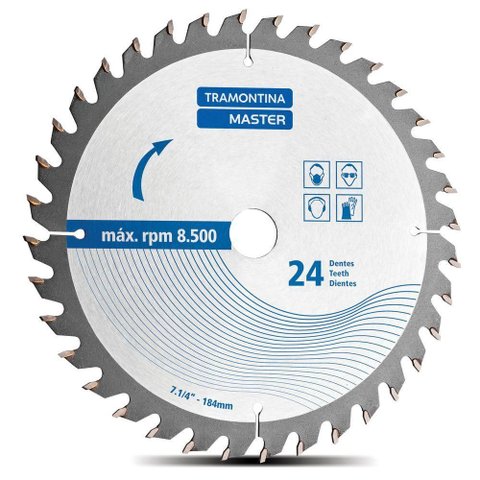 Disco de Corte 7.1-4" 24 Dentes Tramontina para Serra Circular