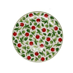 Prato de Sobremesa de Cerâmica Tomatinho Cereja 20,5cm