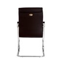 Ver imagem 4 de Cadeira Escritório Interlocutor Big Fixa Marrom Base Cromada