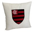Ver imagem 3 de Almofada Veludo Bordada Flamengo 45cm X 45cm com Enchimento