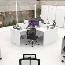 Ver imagem 2 de Estação de Trabalho Mesas em L 4 Lugares 120cm X 60cm