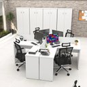 Ver imagem 3 de Estação de Trabalho Mesas em L 4 Lugares 120cm X 60cm