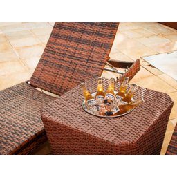 2 Espreguiçadeiras Bona e Mesa Grécia com Chaise Meia Lua em Alumínio - Piscina, Área, Jardim - Argi - 9