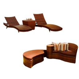 2 Espreguiçadeiras Bona e Mesa Grécia com Chaise Meia Lua em Alumínio - Piscina, Área, Jardim - Argi - 5