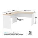 Ver imagem 6 de Estação de Trabalho Mesas em L 4 Lugares 120x60 Bege/Carvalho/Branco
