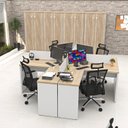 Ver imagem 3 de Estação de Trabalho Mesas em L 4 Lugares 120x60