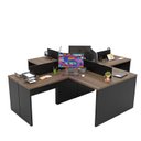 Ver imagem 3 de Estação de Trabalho Mesas em L 4 Lugares 120x60