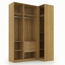 Ver imagem 3 de Guarda Roupa Modulado de Canto Reto 4 Portas com Espelho Freijó/Titânio Altezza Trend