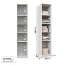 Ver imagem 2 de Guarda-Roupa Planejado 40cm sem Portas com Prateleiras Jade CabeCasa MadeiraOriginals Branco/Fosco