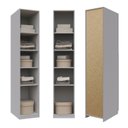 Ver imagem 4 de Guarda-Roupa Modular 40cm sem Portas com Prateleiras Jade CabeCasa MadeiraOriginals Cinza/Urbano