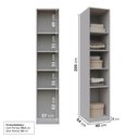 Ver imagem 2 de Guarda-Roupa Modular 40cm sem Portas com Prateleiras Jade CabeCasa MadeiraOriginals Cinza/Urbano