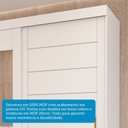 Ver imagem 6 de Guarda-Roupa Casal 2 Portas de Correr com Espelho e Pés 100% MDF 202cm Firenze Espresso Móveis Branco