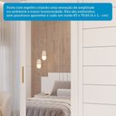 Ver imagem 7 de Guarda-Roupa Casal 2 Portas de Correr com Espelho e Pés 100% MDF 202cm Firenze Espresso Móveis Branco