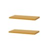 Kit 2 Prateleiras 40 X 20cm Amarela Suporte Invisível - 1